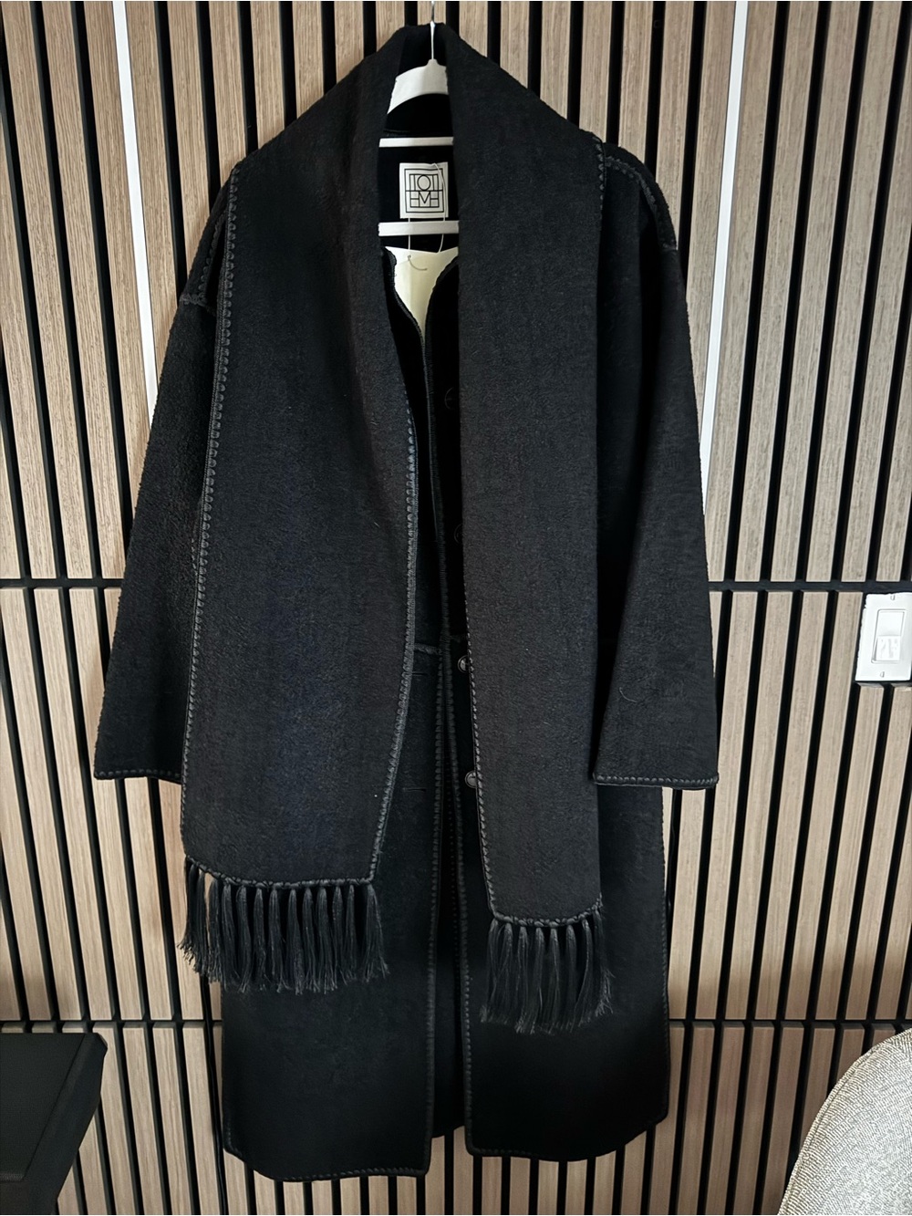 TOTEME embroidered scarf coat